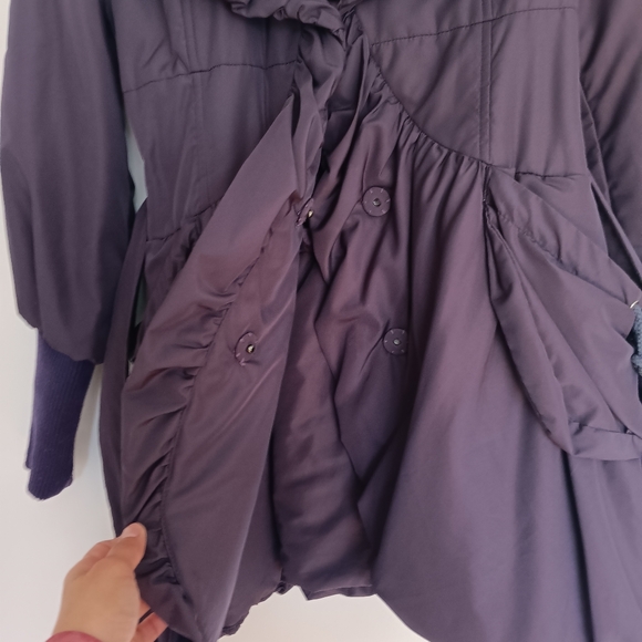 Vintage irisdiscent purple coat (S) - Picture 2 of 7